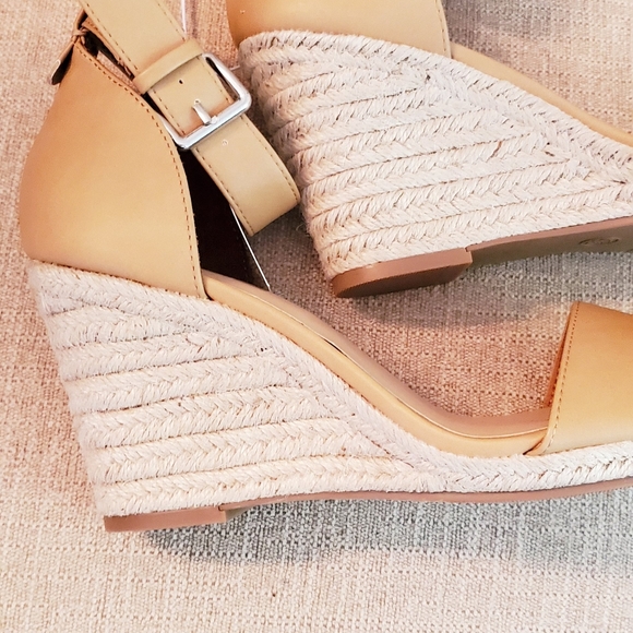 Tan Wedge Sandals - Picture 4 of 8